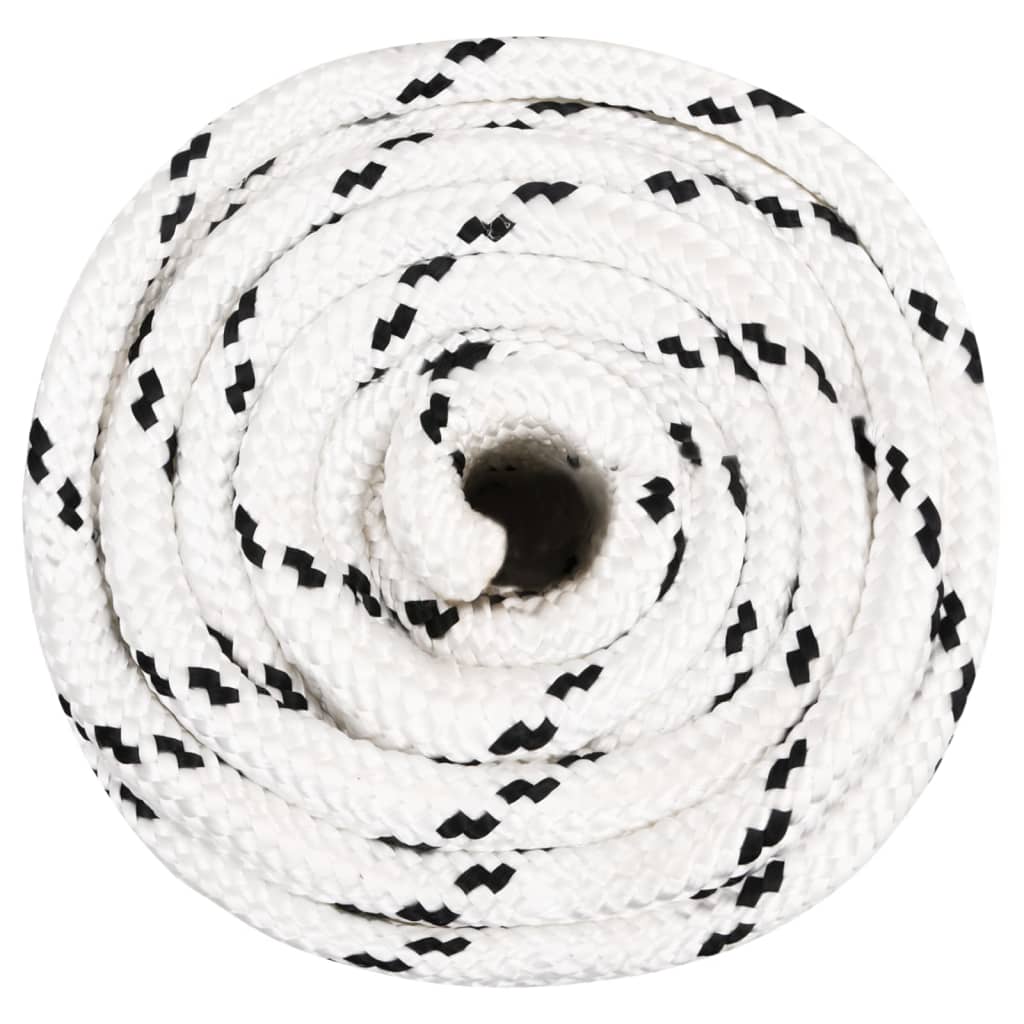 Corde de bateau vidaxl tressée 20 mmx50 m en polyester blanc