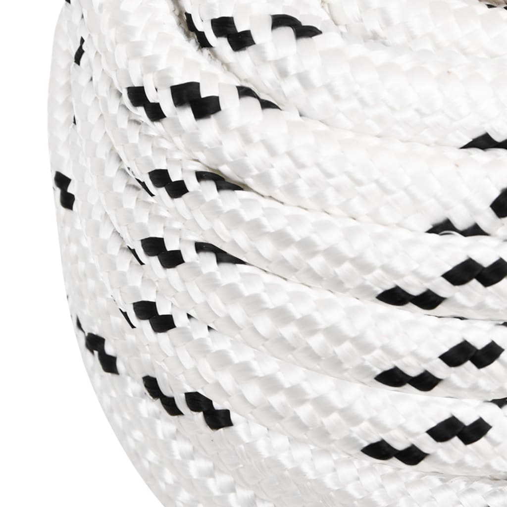 Corde de bateau vidaxl tressée 20 mmx50 m en polyester blanc