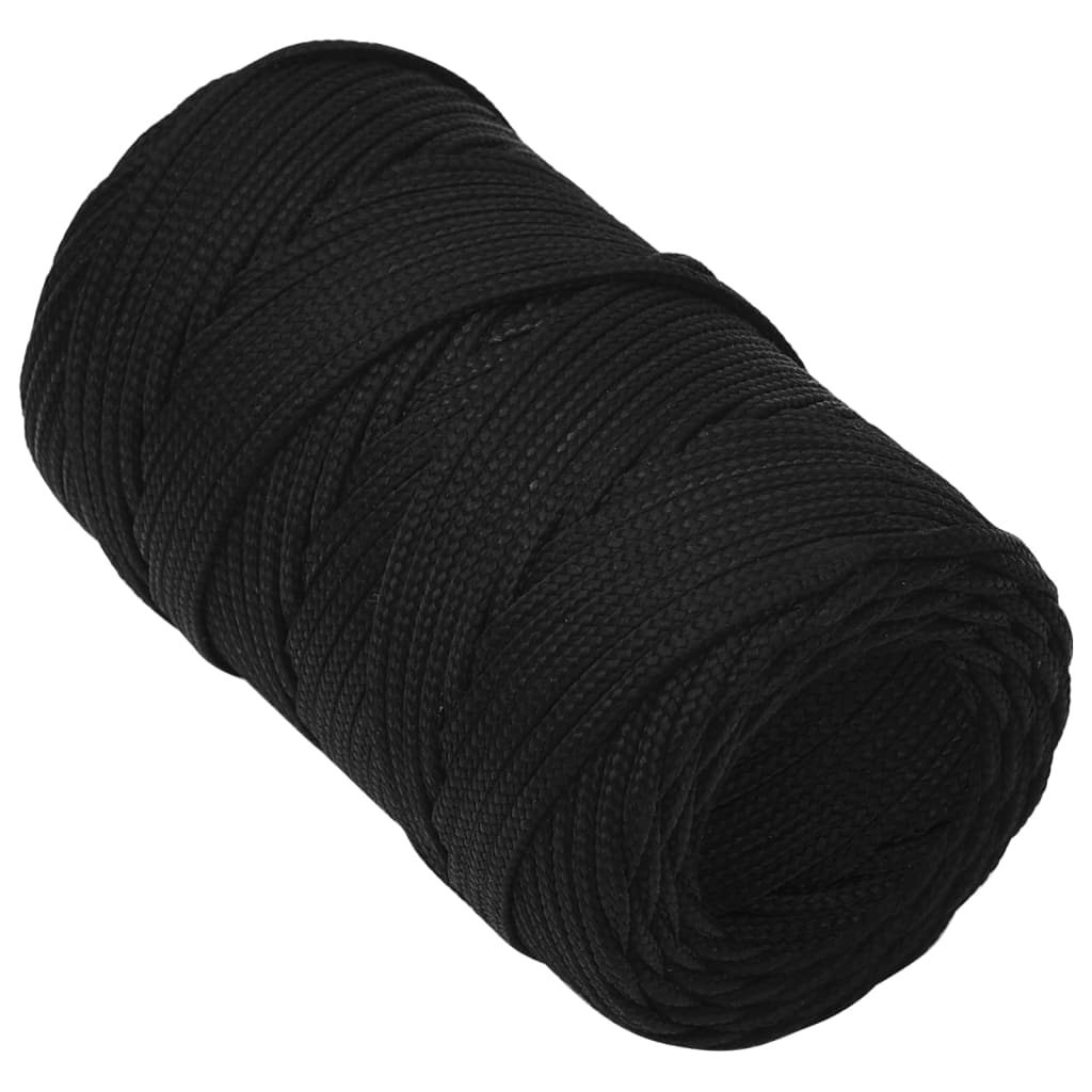 Vidaxl werkouw 2 mm 50 m polyester noir