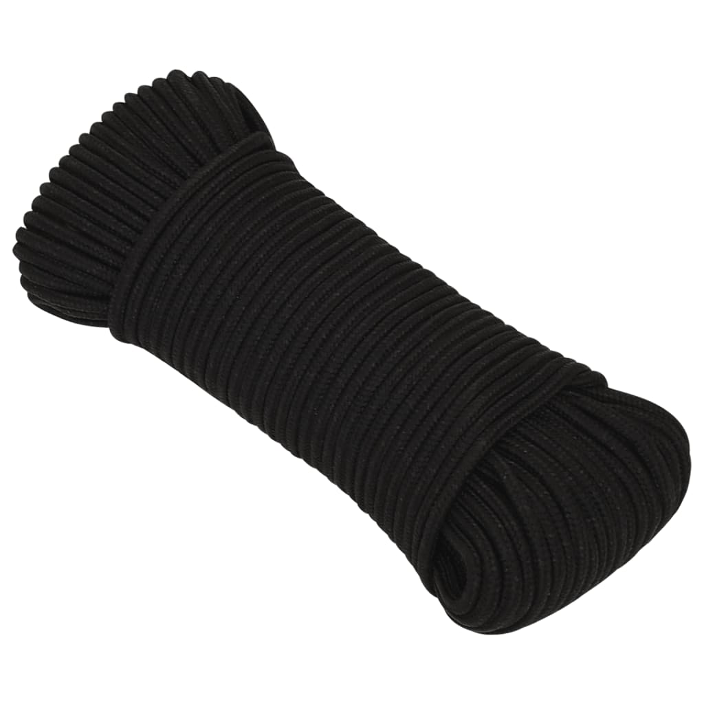 Vidaxl werkouw 3 mm 100 m polyester noir