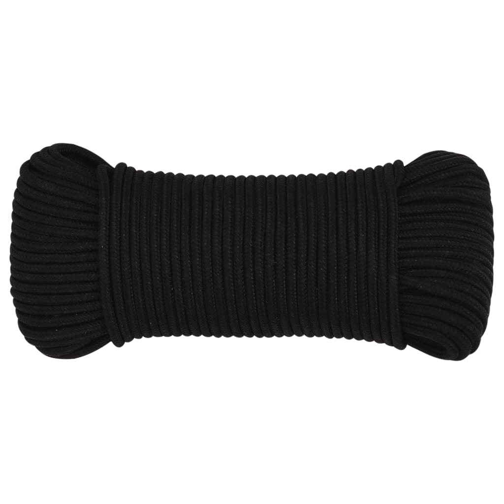 Vidaxl werkouw 3 mm 100 m polyester noir