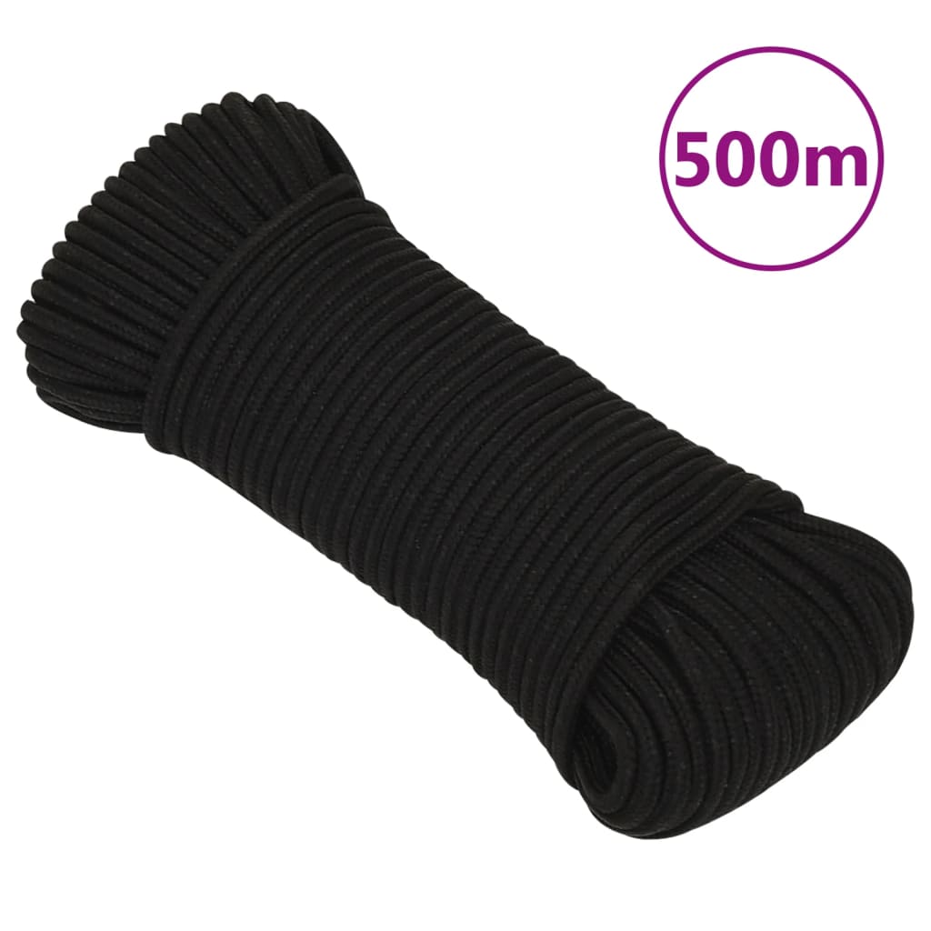 Vidaxl werkouw 3 mm 500 m polyester noir