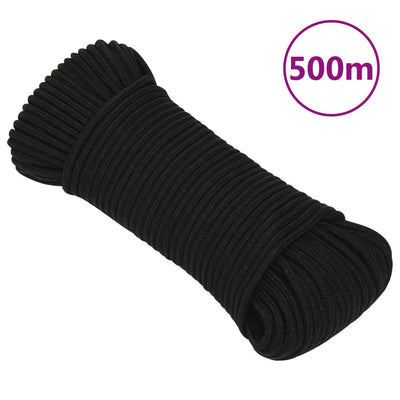 Vidaxl werkouw 4 mm 500 m polyester noir