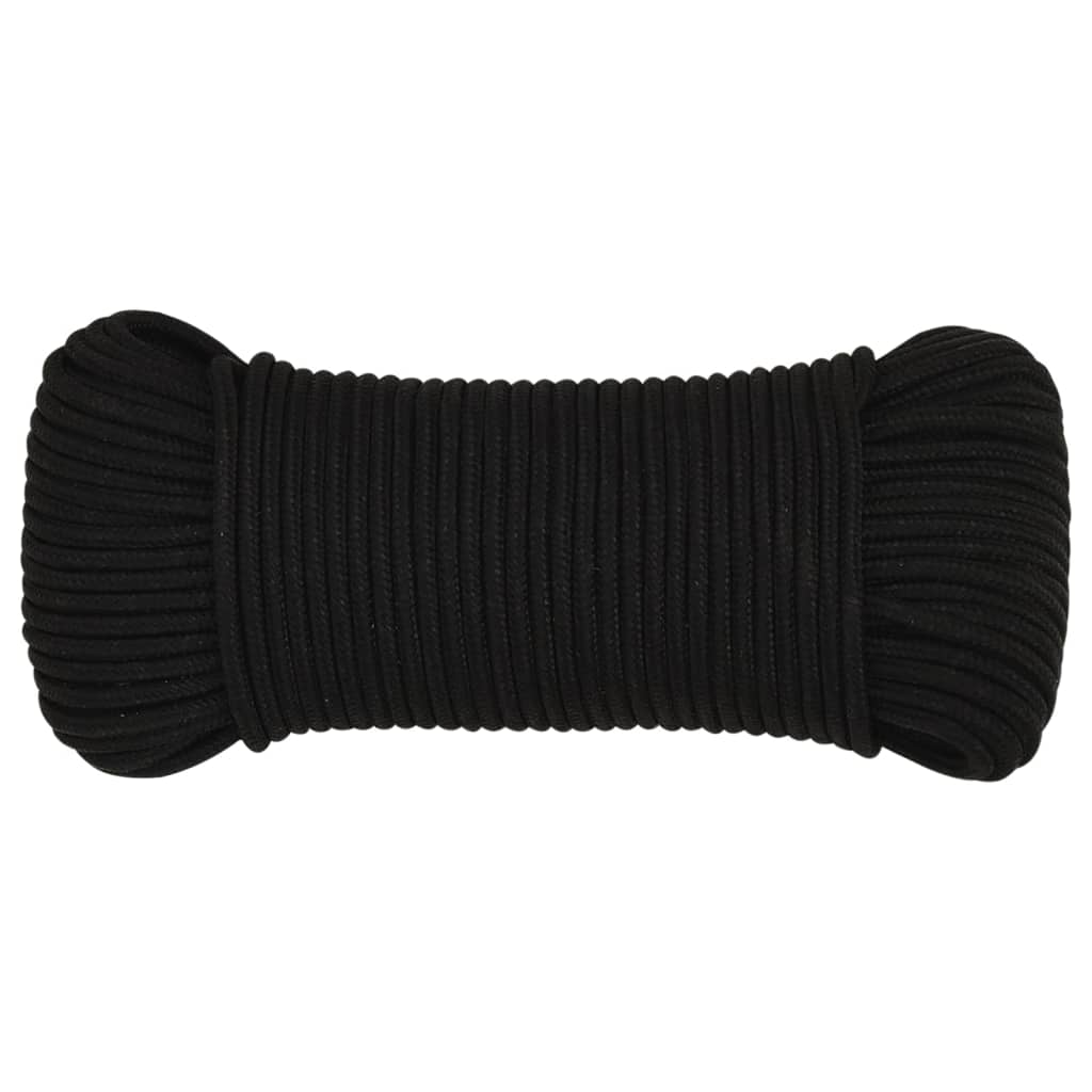 Vidaxl werkouw 5 mm 50 m polyester noir