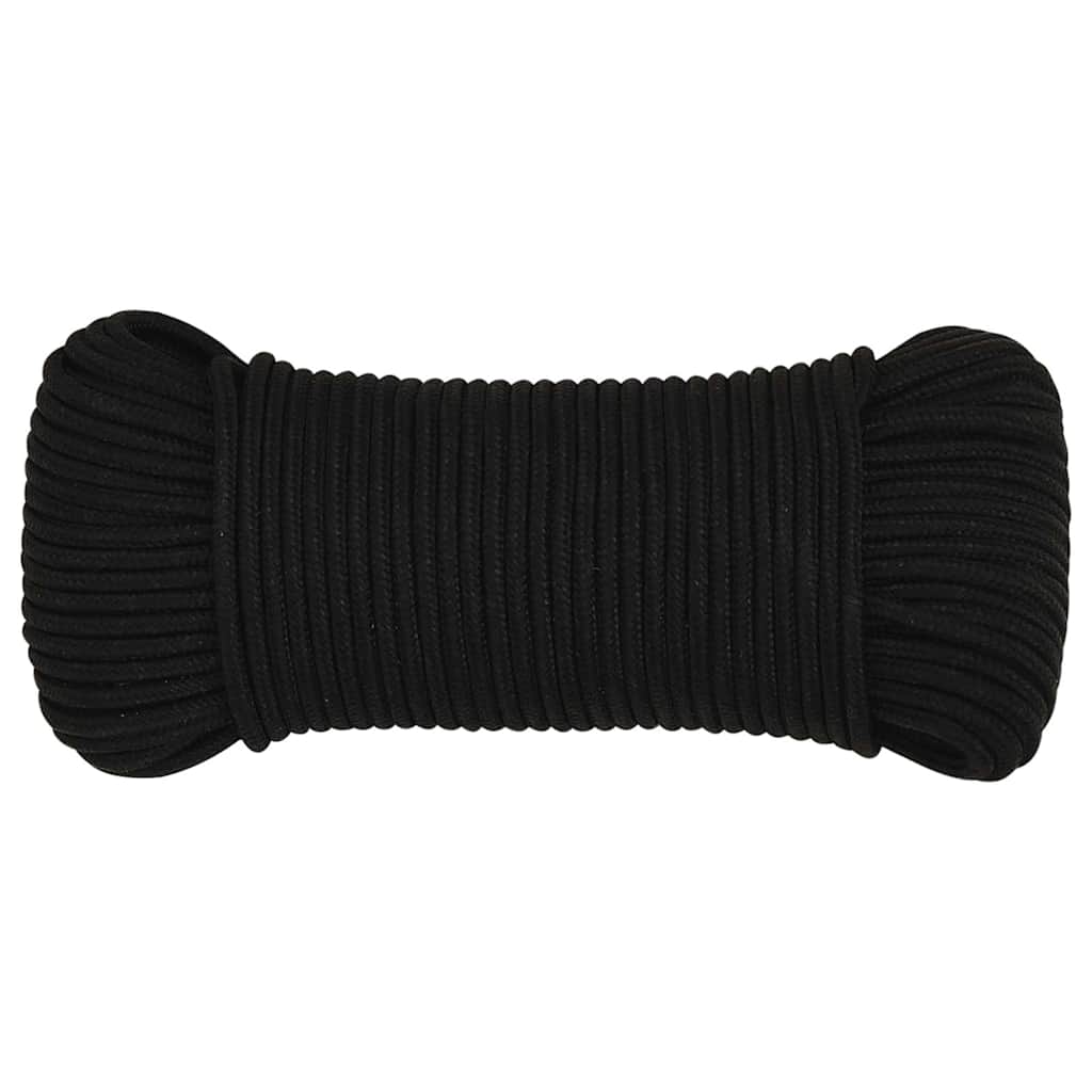 Vidaxl werkouw 5 mm 250 m polyester noir
