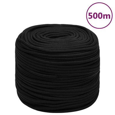 Vidaxl werkouw 6 mm 500 m polyester noir