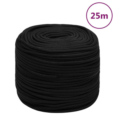 Vidaxl werkouw 8 mm 25 m polyester noir