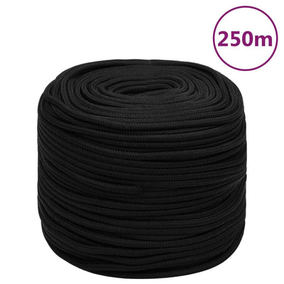 Vidaxl werkouw 8 mm 250 m polyester noir