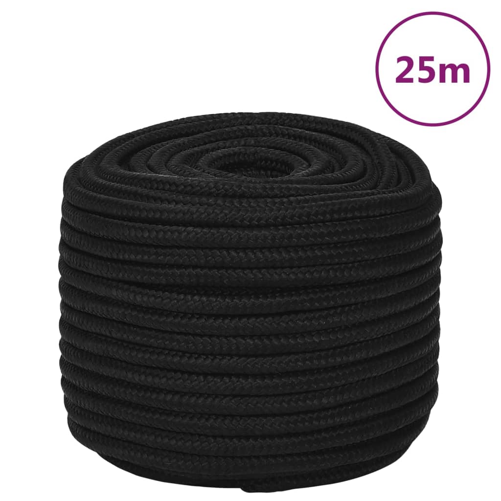 Vidaxl werkouw 14 mm 25 m polyester noir