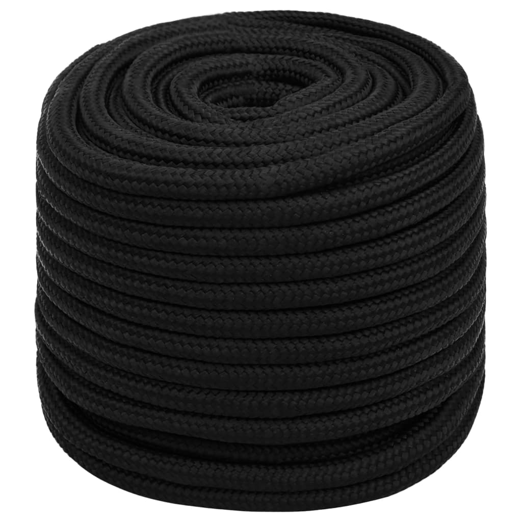 Vidaxl werkouw 18 mm 25 m polyester noir