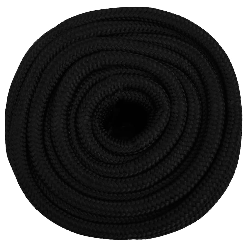 Vidaxl werkouw 18 mm 25 m polyester noir