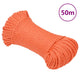 Vidaxl werkouw 6 mm 50 m polypropène oranje