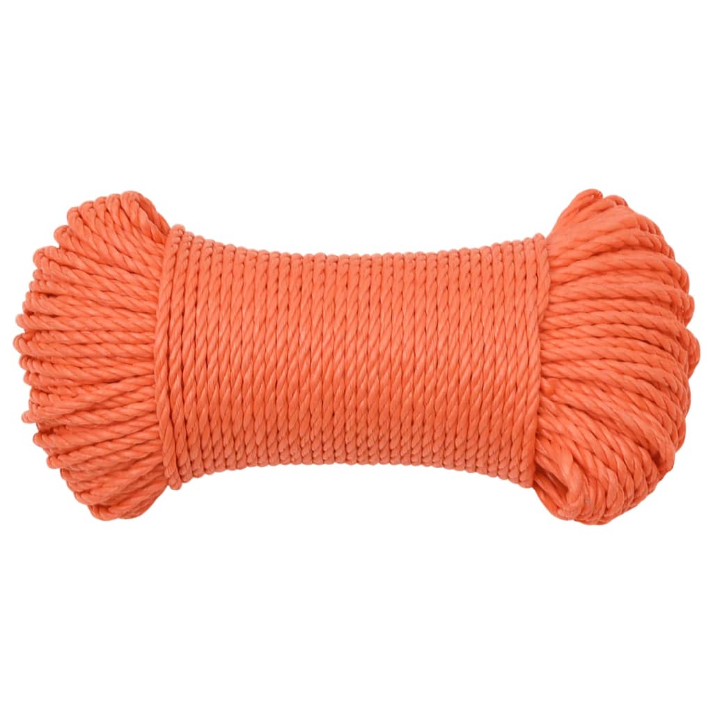 Vidaxl werkouw 6 mm 100 m polypropène oranje
