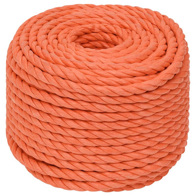Vidaxl werkouw 10 mm 25 m polypropène oranje
