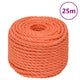 Vidaxl werkouw 12 mm 25 m polypropène oranje