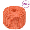 Vidaxl werkouw 20 mm 100 m polypropène oranje