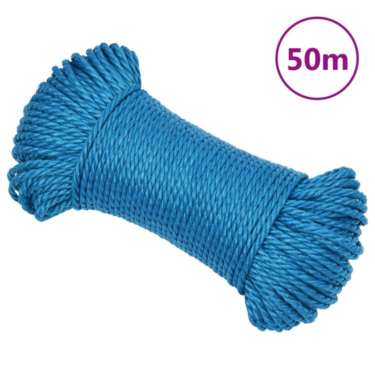 Vidaxl werkouw 6 mm 50 m de polypropène bleu