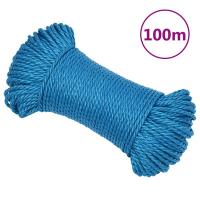 Vidaxl werkouw 6 mm 100 m de polypropène bleu