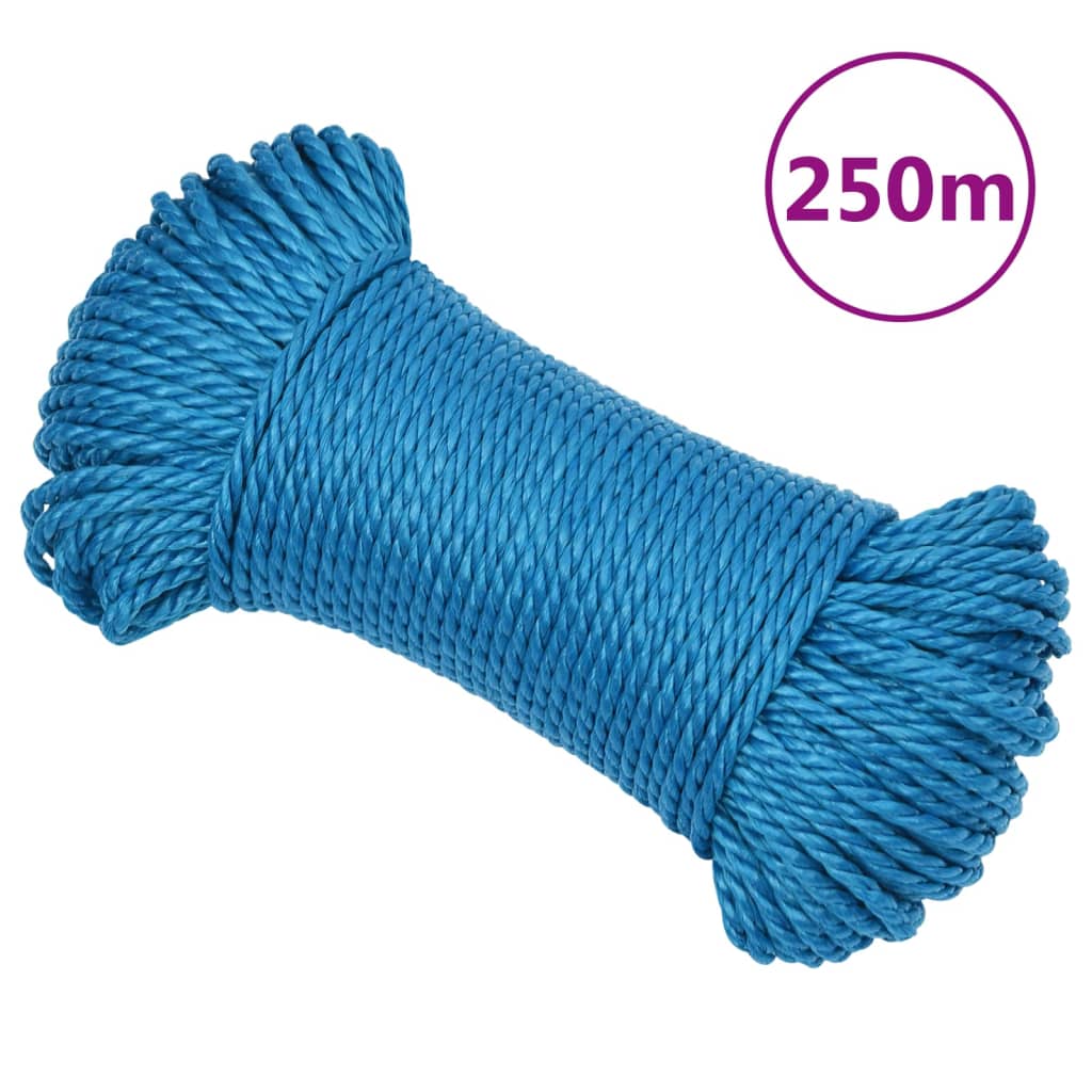 Vidaxl werkouw 6 mm 250 m en bleu polypropène