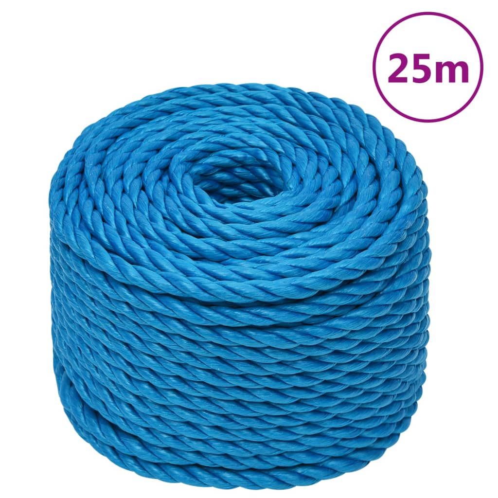 Vidaxl werkouw 10 mm 25 m de polypropène bleu