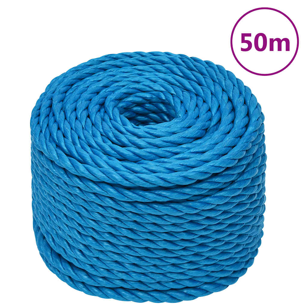 Vidaxl werkouw 10 mm 50 m de polypropène bleu
