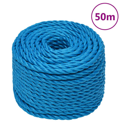 Vidaxl werkouw 10 mm 50 m de polypropène bleu