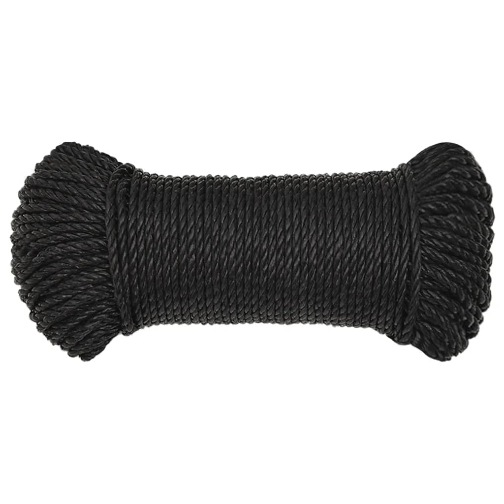 Vidaxl werkouw 3 mm 250 m de polypropène noir