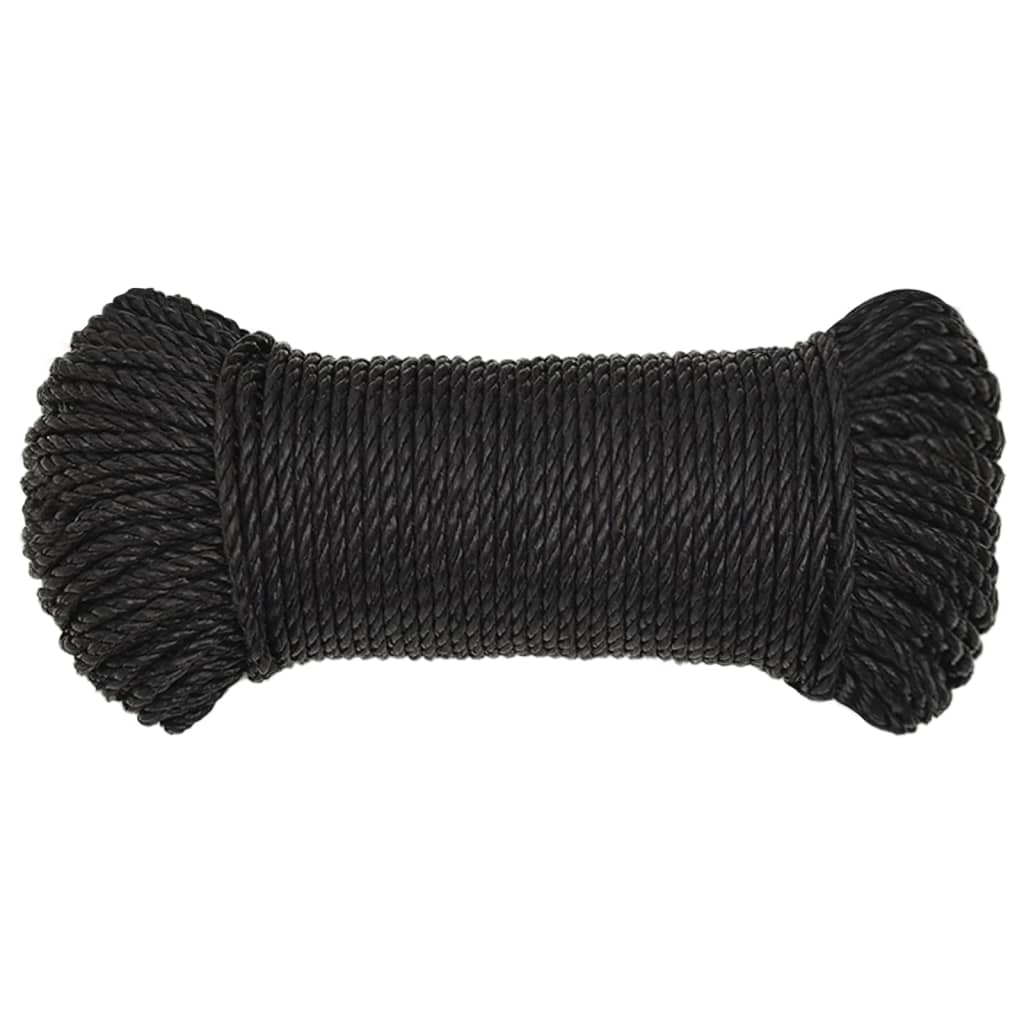 Vidaxl werkouw 3 mm 500 m de polypropène noir