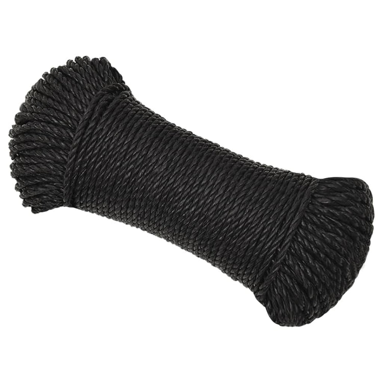 Vidaxl werkouw 6 mm 50 m de polypropène noir