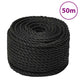 Vidaxl werkouw 10 mm 50 m de polypropène noir