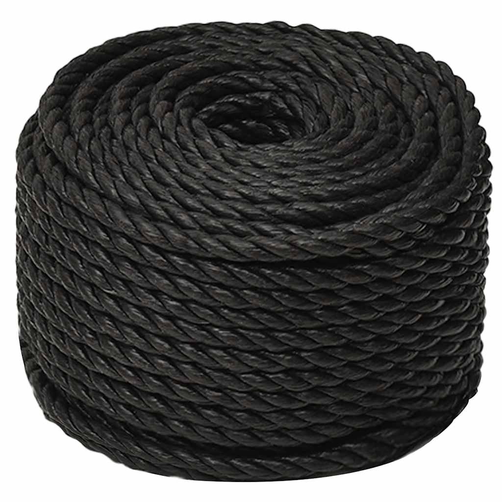 Vidaxl werkouw 10 mm 50 m de polypropène noir