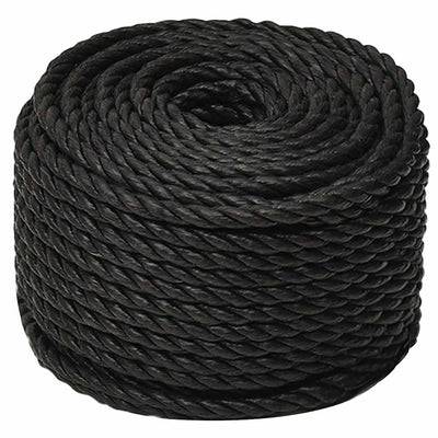 Vidaxl werkouw 10 mm 50 m de polypropène noir