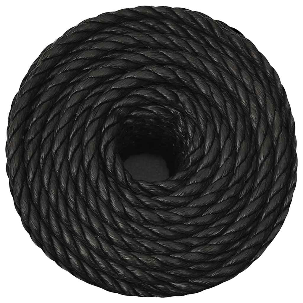 Vidaxl werkouw 10 mm 50 m de polypropène noir