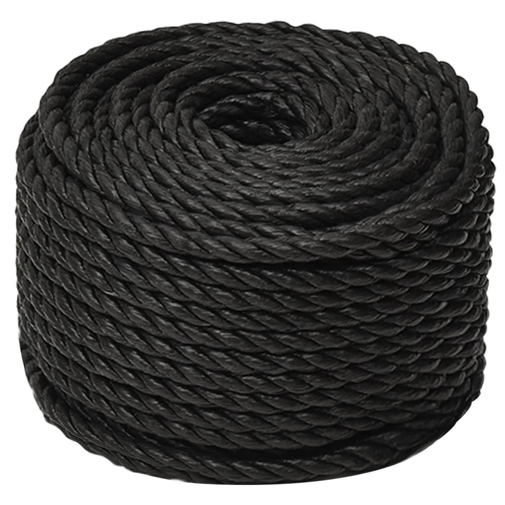 Vidaxl werkouw 10 mm 100 m de polypropène noir