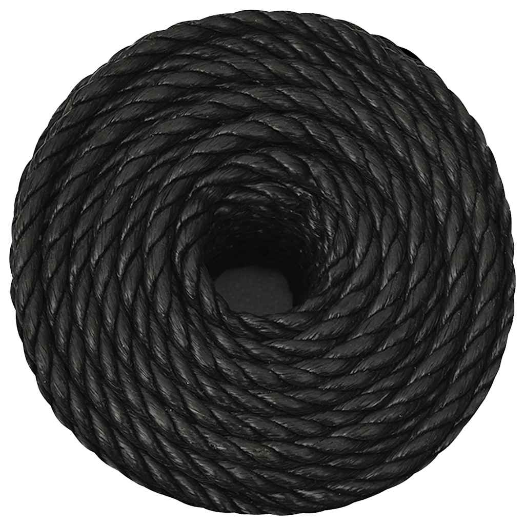 Vidaxl werkouw 14 mm 25 m de polypropène noir