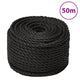 Vidaxl werkouw 16 mm 50 m de polypropène noir