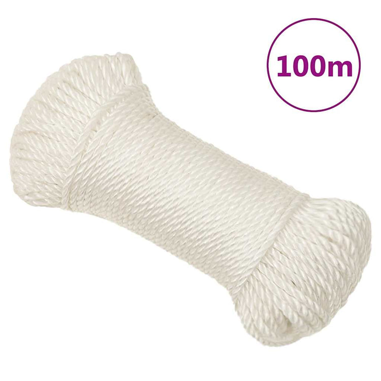 Vidaxl werkouw 6 mm 100 m en polypropène blanc