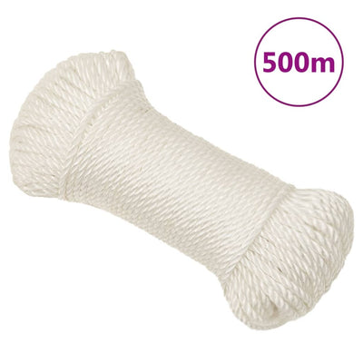 Vidaxl werkouw 8 mm 500 m en polypropène blanc