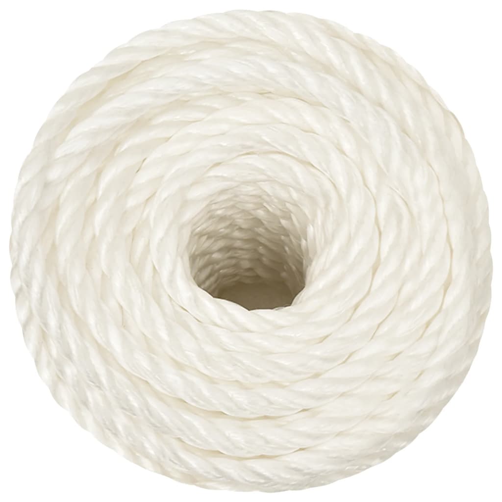Vidaxl werkouw 10 mm 25 m de polypropène blanc