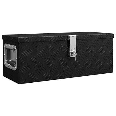 Boîte de stockage Vidaxl 60x23.5x23 cm en aluminium noir