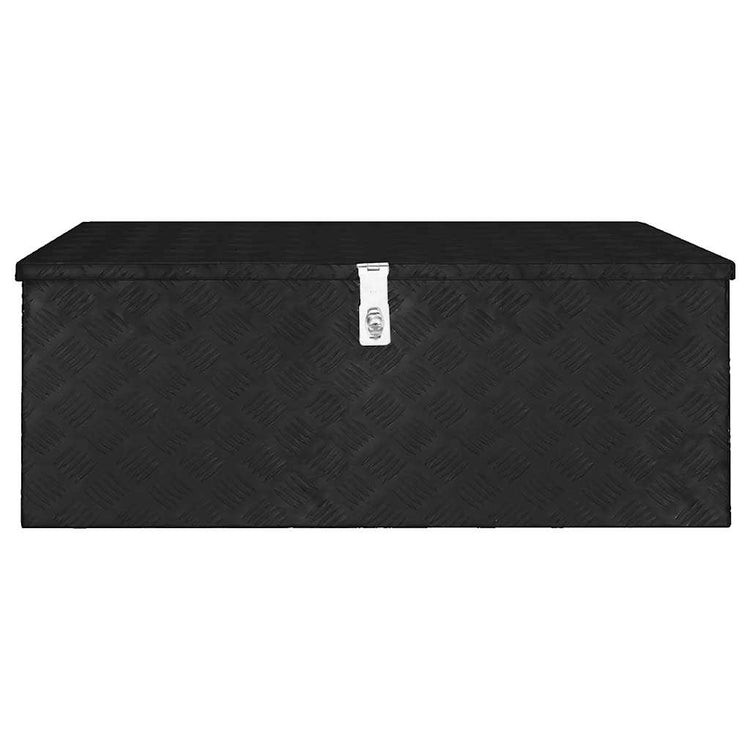 Boîte de rangement Vidaxl 100x55x37 cm en aluminium noir