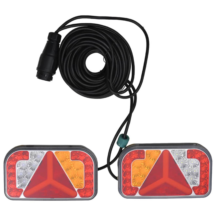 Supporters de Vidaxl 2 Lamp LED 12 V 24x5x14,5 cm rouge