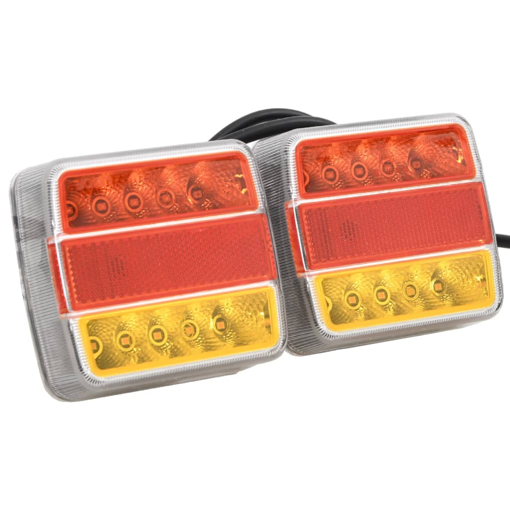 Supporters de Vidaxl 2 LED LED 12 V 10,5x7.5x10 cm rouge