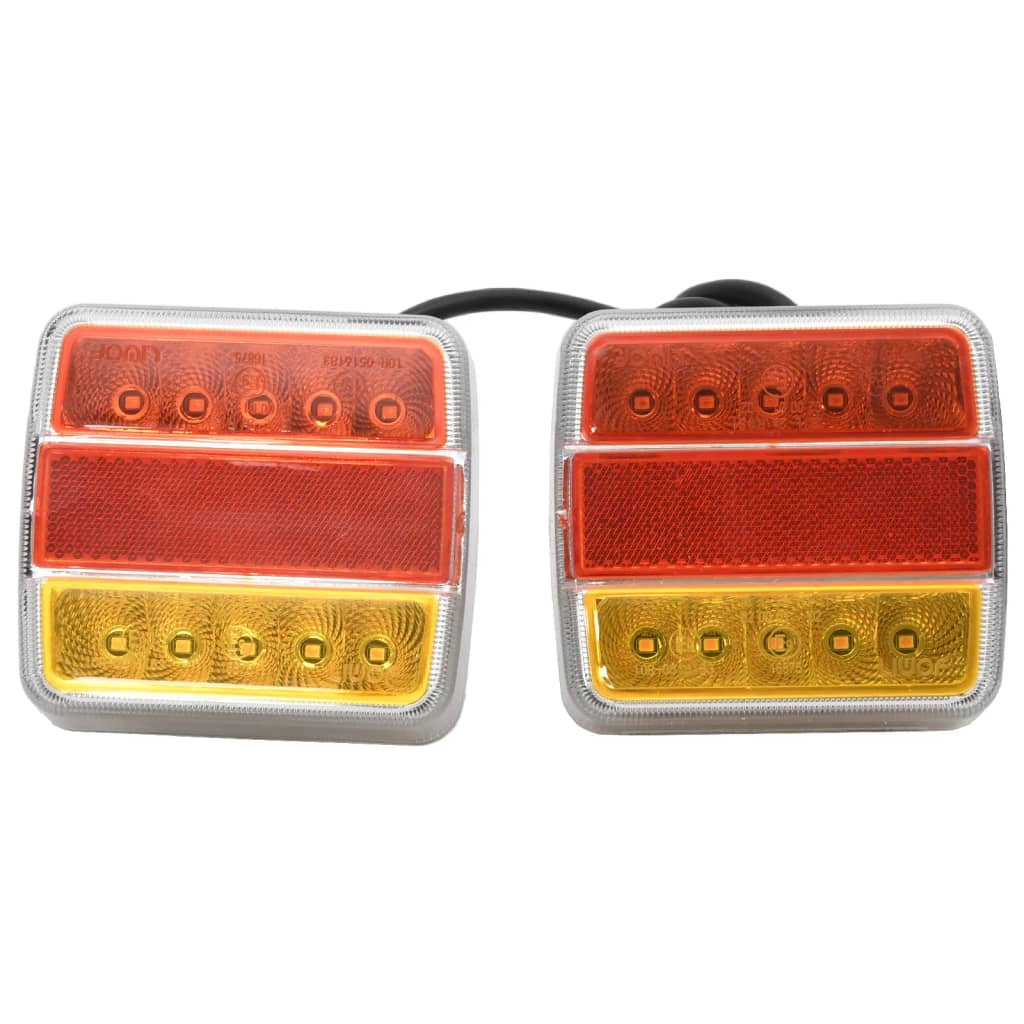 Supporters de Vidaxl 2 LED LED 12 V 10,5x7.5x10 cm rouge