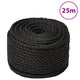 Vidaxl werkouw 20 mm 25 m de polypropène noir