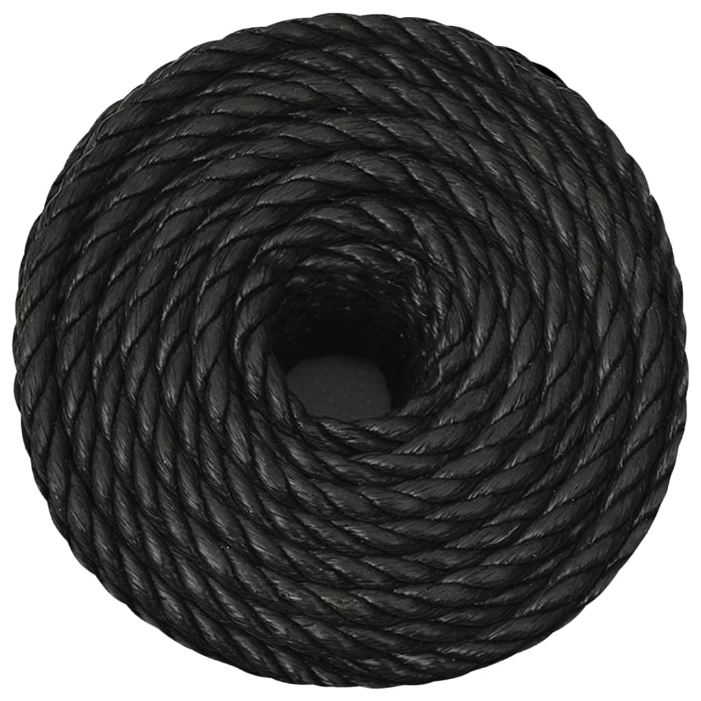 Vidaxl werkouw 20 mm 25 m de polypropène noir