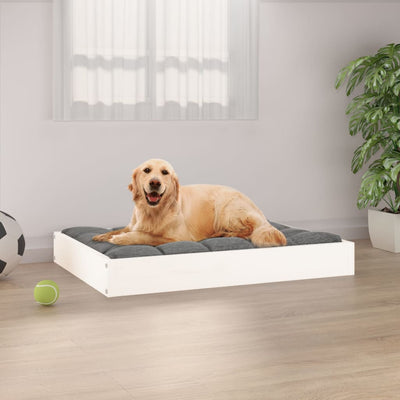 Vidaxl Dog Basket 71.5x54x9 cm Pine solide blanc