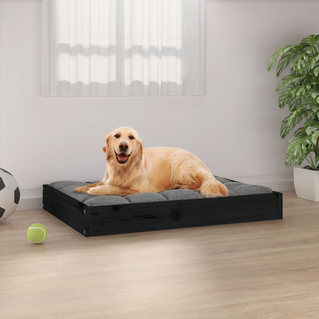 Vidaxl Dog Basket 71.5x54x9 cm Pine solide noir