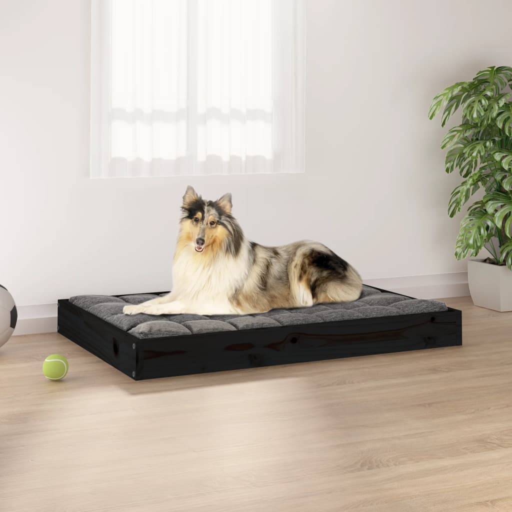 Vidaxl Dog Basket 91.5x64x9 cm Pine solide noir
