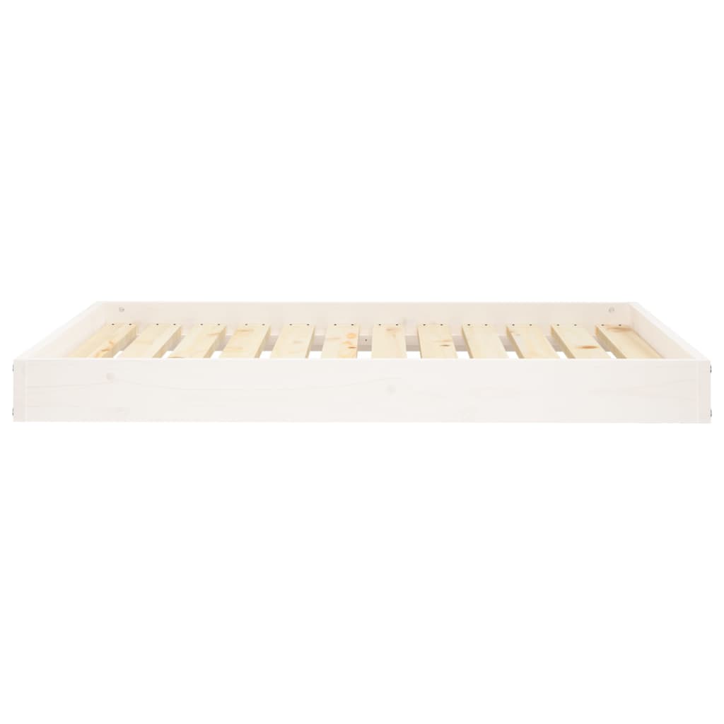 Vidaxxl lit pour chien 101,5x74x9 cm bois de pin massif blanc